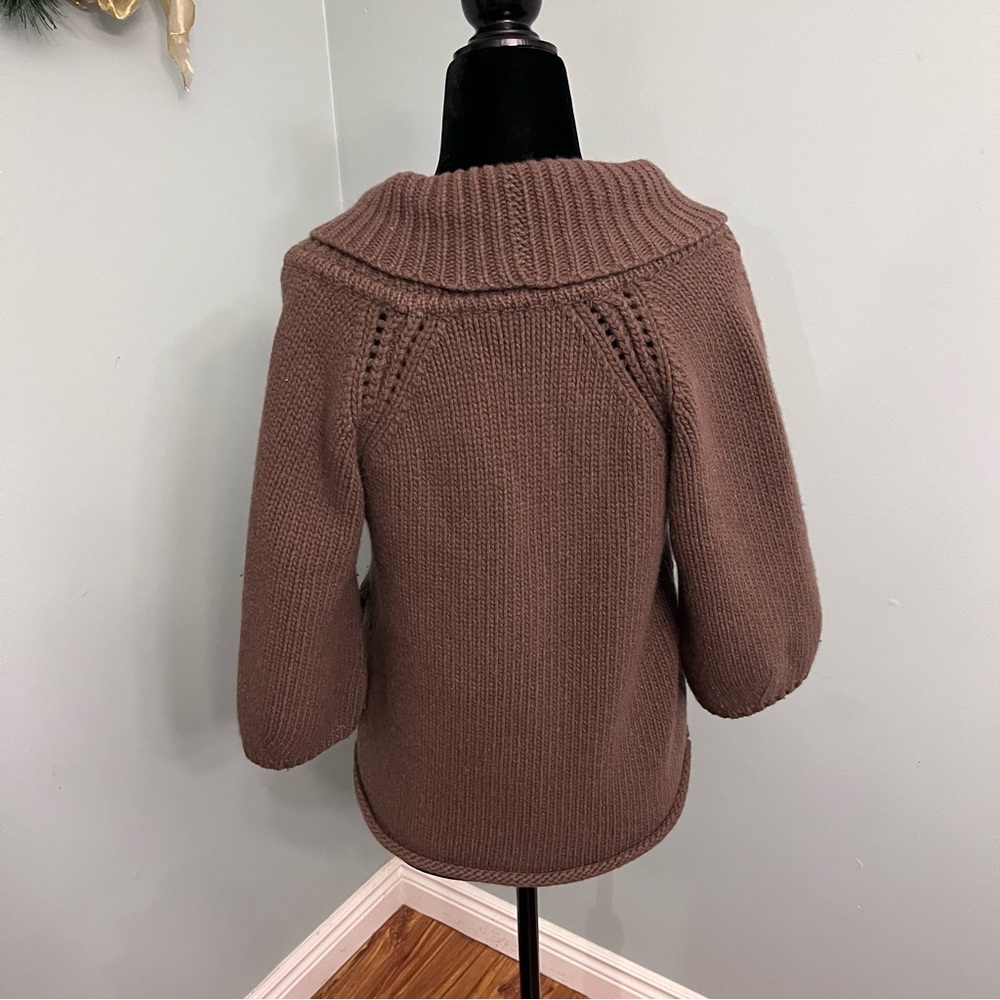 Theory Chunky Knit Cardigan Sweater Cashmere Blend Size M - Picture 4 of 6